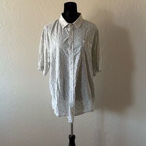 Coastal Nautical Ships Helm Button Up!!